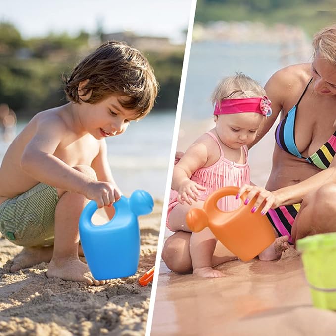Watering Can for Kids, Beach Sand Toys Garden Play Time or Practical Use, Childs ABS Plastic Watering Can, Small Water Can Garden Tools for Boys and Girls, Set - 3pack