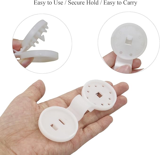 20pcs Shade Cloth Heavy Duty Lock Grip 1.5in White Plastic Clip Garden Sun Shade Fixed Clamp Outdoor Sunshade Net Fixing Clip for Garden Sunshade Net Anti Bird Netting