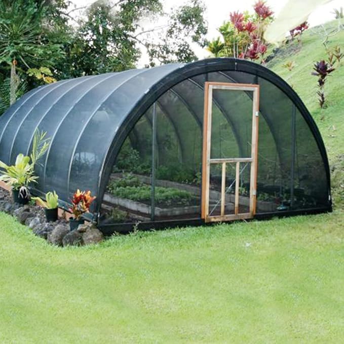 Agfabric 30% Sun-Block Shade Cloth 6x8ft Net Mesh Shade with Clips for Garden Patio&Plants, Black