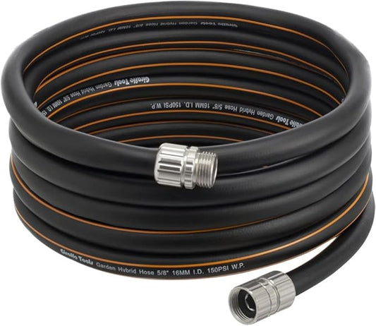 Giraffe Tools Garden Hose 5/8", Custom Length, Heavy Duty, No Kink, Flexible, Rubber Garden Hose, Leakproof Water Hose, 600 Burst PSI, 20ft Male to Female Hose