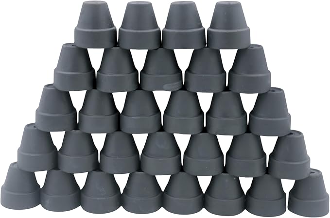 Mini Pastel Terracotta Pots for Micro Gardens – 30 Pack, 1.7” Tiny Breathable Clay Planters, Macaron Colors, for Moss, Fairy Gardens, Dollhouses, and Succulents (Painted Black, 1.2 Inch)
