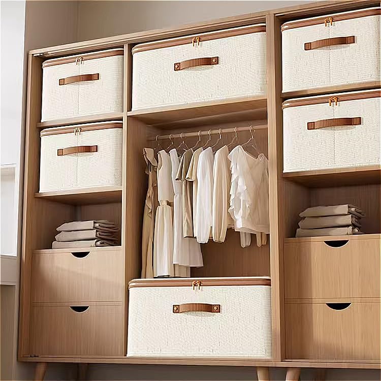Storage Bins with Lids,Fabric Storage Bins,Clothes Storage Bins(1-small)