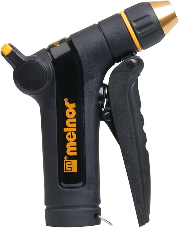 Melnor XT300; Heavy-Duty Metal Nozzle with Front Trigger; Flow Control; Adjustable Spray Nozzle Tip; 1 Pack
