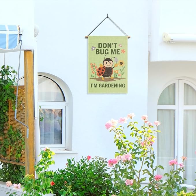 Garden Flag, Funny Welcome Yard Flag for Outside, Religious Garden Gifts, Christian Yard Sign Home Décor, Christian Bible Musical Notes Flag (Green3)