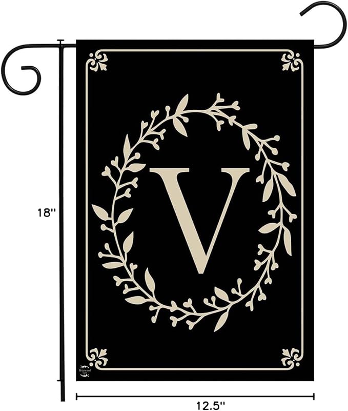 Briarwood Lane Classic Monogram Letter V Garden Flag