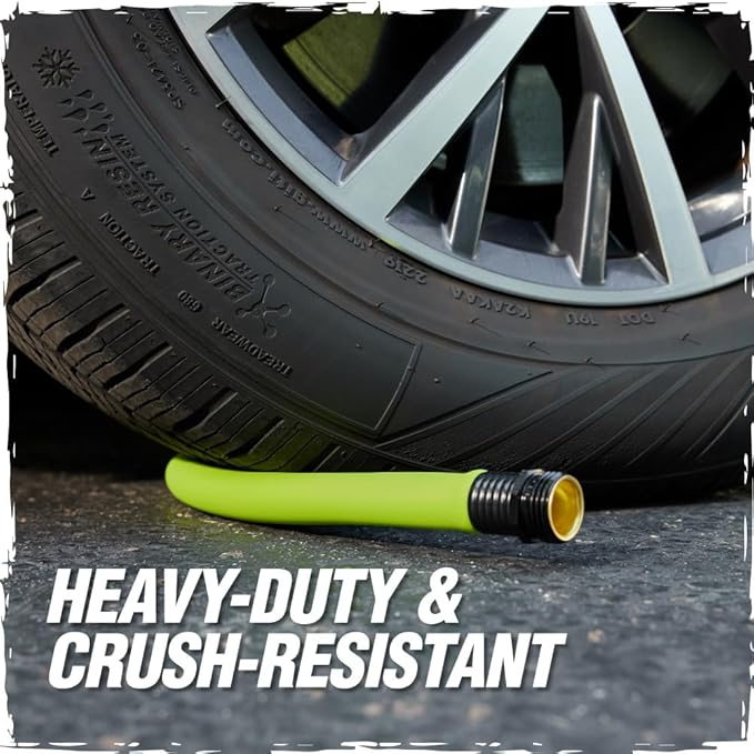 RUGGED RHINO Heavy Duty Garden Hose 100ft x 5/8in, Anti-Kink and Leakproof, Durable 4-Layer Construction, 500 PSI Burst, All Weather Outdoor Watering for Lawn, Garden, Flowers, Green and Black