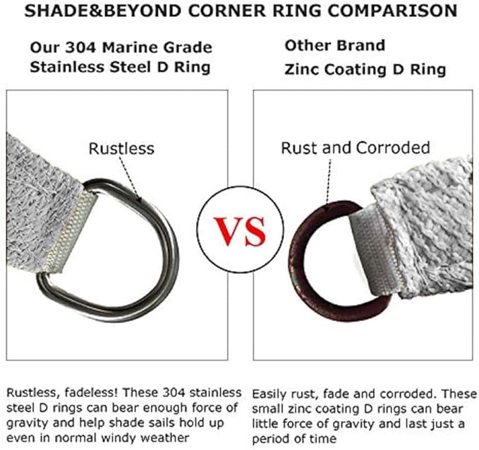 Shade&Beyond Custom 16'x24' Sun Shade Sail Canopy Rectangle UV Block Breathable Curved Sunshade for Backyard Yard Deck Outdoor Facility and Activities, Light Grey (We Make Custom Size)