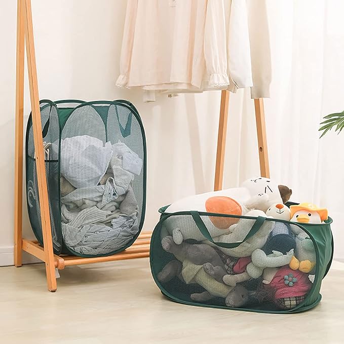4 Pcs Collapsible Laundry Baskets, Pop-up Laundry Hamper | Foldable Laundry Basket, Dirty Clothes Basket for Clothes & Home Organization