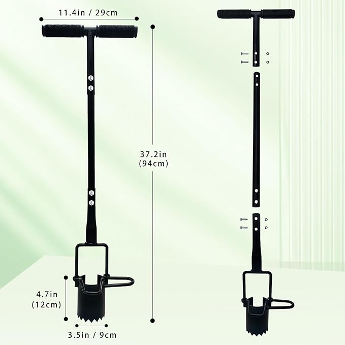 Bulb Planter Tool Long Handle Bulb Planting Tool with Serrated Base Proplugger Garden Hole Digger for Plants Flower Seedling Transplanter Bulb Planters for Iris, Daffodils,Tulip Planter