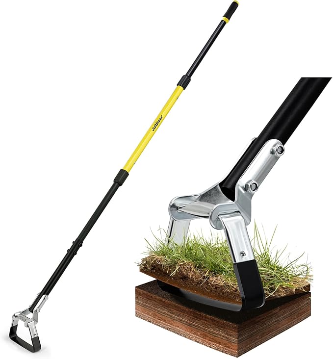 Jardineer Garden Hoe with Long Handle, Scuffle Hoe for Weeding, Stirrup Hoes for Flower Beds,Yards(64 inches)