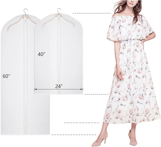 40 Inch Garment Bags 20 Pack Suit Bag for Storage Dress Cover Bag