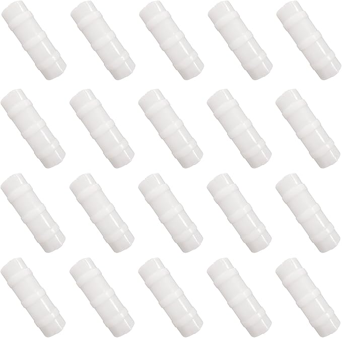 FDXGYH 20 Pcs Greenhouse Film Clamps ABS Snap ClampTube Clip Garden Buildings Tube Clip for 1" PVC Pipe（White）