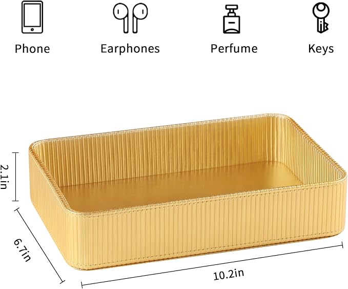 Valet Tray Organizer Bedside Nightstand Organizer Desk CatchallTray