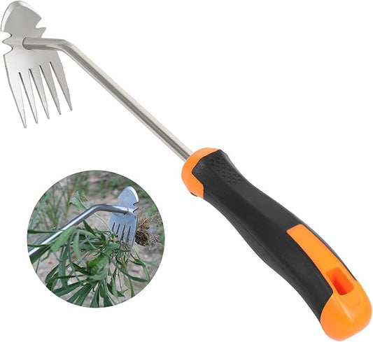 Weed Remover Tool,New Durable Garden Weed Tool,Gardening Weeding Tools,Portable Garden Weeding Tool for Vegetable Gardening Backyard Farm Planting & Weeding (Rubber Handle)
