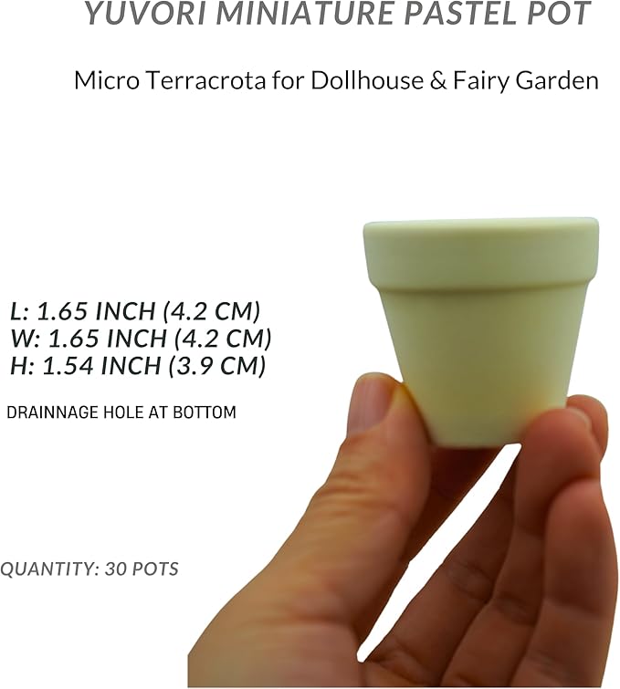 Mini Pastel Terracotta Pots for Micro Gardens – 30 Pack, 1.7” Tiny Breathable Clay Planters, Macaron Colors, for Moss, Fairy Gardens, Dollhouses, and Succulents (Pink, 1.7 Inch)