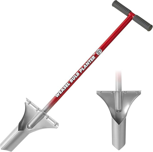 GARDEN WEASEL Bulb Planter - Long Handle | Annuals, Ground Cover, Vegetables, Spring and Fall Bulbs | Sod Cutter, Remover, and Plugger, Grass Planter, Bulb Planting Tool | 91350