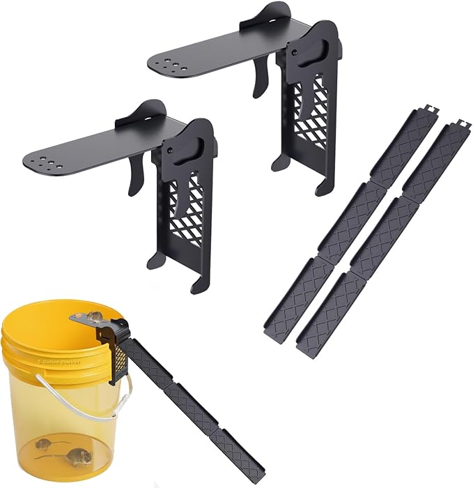 Walk The Plank Mouse Traps for 5 Gallon Bucket, Auto Reset 2 Pack | Continuous multi-catch system with instant auto-reset plank, high sensitivity trigger, fits standard 5-gallon