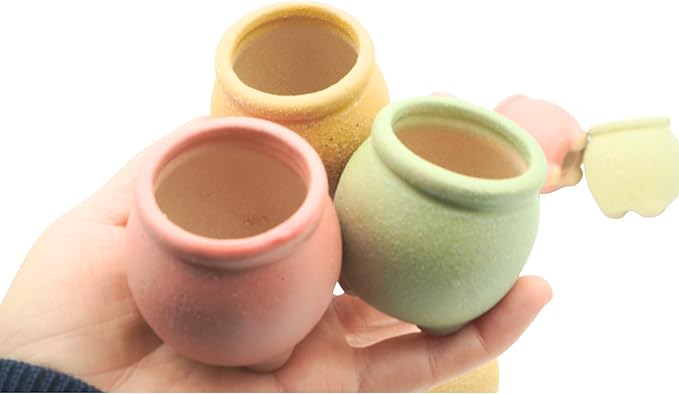 Wide Round Belly 12-Pack Rustic Boho Succulent Pots with Drainage - 4cm/1.6" Unglazed Rough Ceramic Planters, Matte Speckled Finish Mini Pots for Root Control & Modern Home Decor (Sage Green)