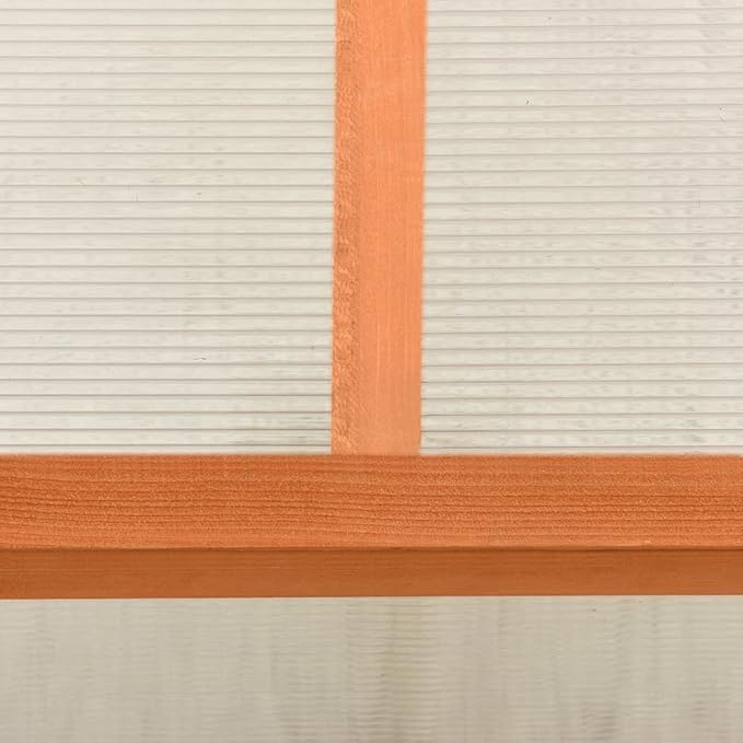 vidaXL Greenhouse Orange Solid firwood with PC board Medium