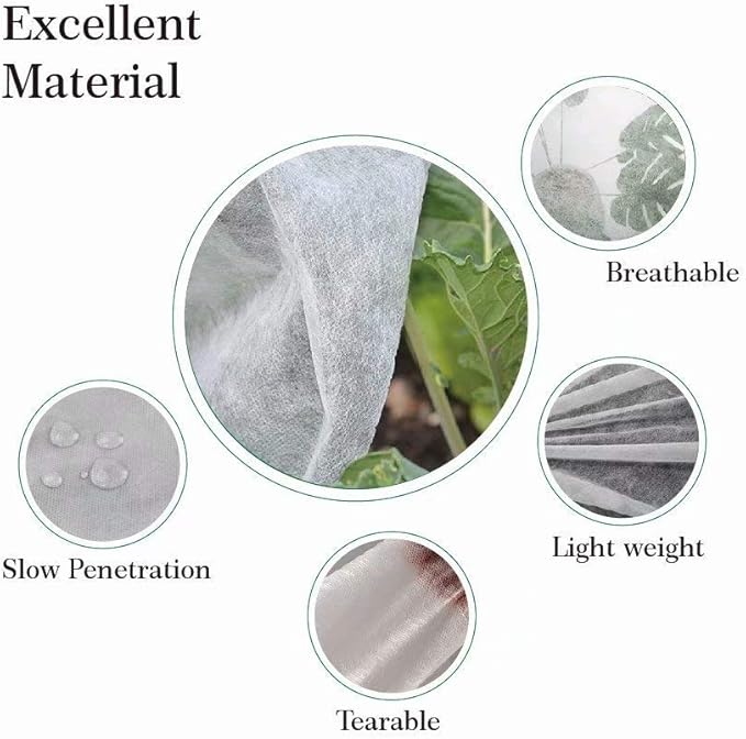 Agfabric Warm Worth Frost Blanket - 0.95 oz 84"x 72" Shrub Jacket, Rectangle Plant Cover for Frost Protection