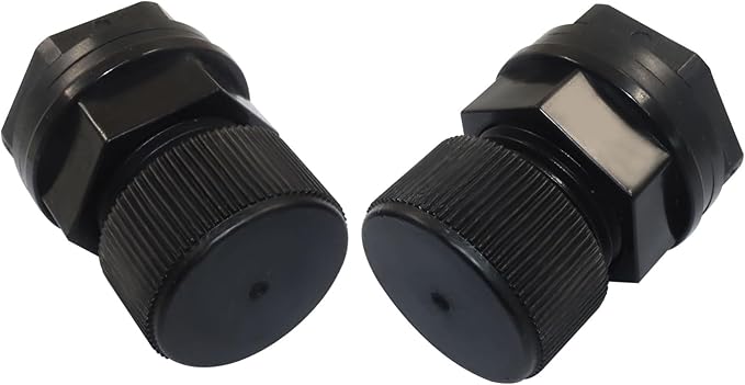 Hordion 2PCS Garden Hose Bulkhead Fitting with Plug, 1/2" Female NPT, 3/4" Male GHT (Garden Hose Thread) Bulkhead Tank Fitting for Rain Barrels Water Tank Pond Aquarium Tub Pool Sink