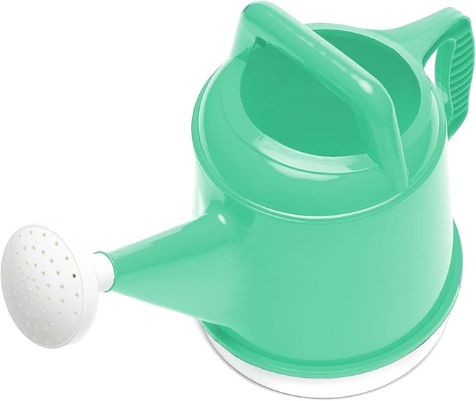 Bloem Deluxe 2 Gallon (256 Fl Oz) Mint Green Resin Watering Can for Indoor and Outdoor Use