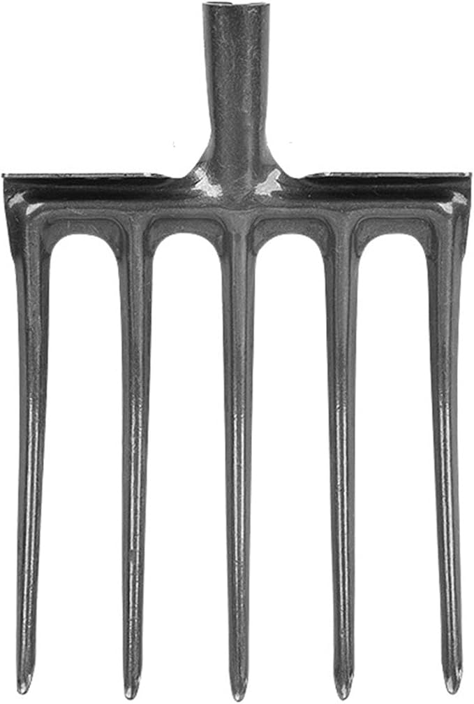 Digging Fork, Garden Digging Spading Fork, High Carbon Steel (5 Tine)