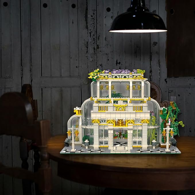 2231 Pcs - Friends Botanical Garden Building Set with LED Light Block for Adults Women Men, MOC Flowers Garden Greenhouse Model Kits, Compatible with Lego Ideas, Easter Gift for Her Him