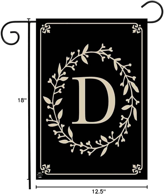 Briarwood Lane Classic Monogram Letter D Garden Flag
