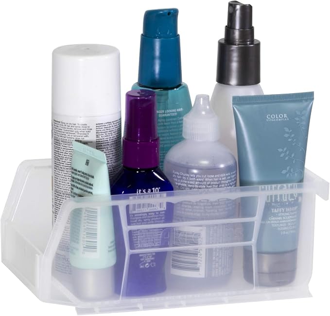 Akro-Mils 30220 AkroBins Plastic Storage Bins, 7"x4"x3", Clear, 24-Pack