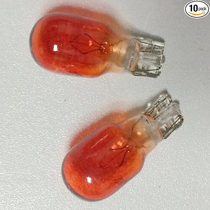 Diximus 12 Volt 11 Watt Amber Bulbs Low Voltage T5 Landscape Bulb - Landscape Light Bulbs - Low Voltage Landscape Light Bulbs - 10 Pack (Amber, 10)