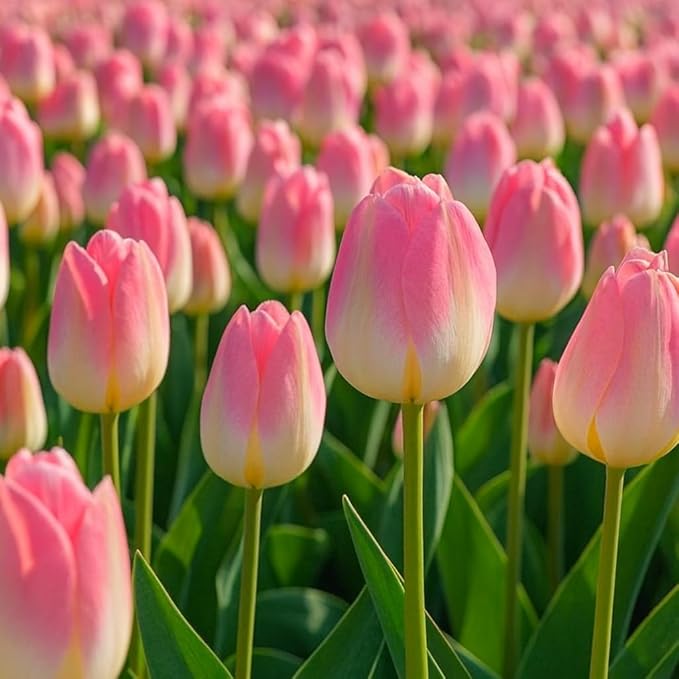 Pre-Chilled Tulip Bulbs – Set of 4 Bulbs | Ready to Force Indoors or Plant Outdoors (Strawberry and Cream)
