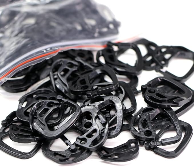 50 Pack Shade Cloth Clips Plastic Lock Grip Hooks Hanging Clamps Buckle for Sun Shade Cloth Net Anti Bird Netting Garden Greenhouse Shade Cloth Cover Mesh Tarp Outdoor Sun Shades