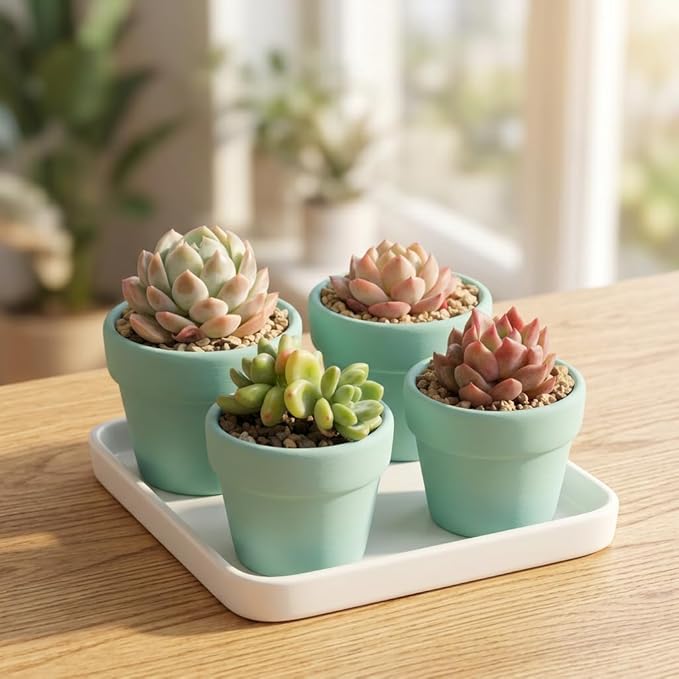 Mini Pastel Terracotta Pots for Micro Gardens – 30 Pack, 1.7” Tiny Breathable Clay Planters, Macaron Colors, for Moss, Fairy Gardens, Dollhouses, and Succulents (Painted Green, 1.2 Inch)
