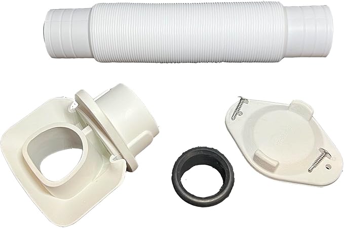 EarthMinded - Aquabarrel DIY, FlexiFit Downspout Diverter Kit for 2x3 Downspouts - Connects Your Rain Barrel to The Downspout - | White