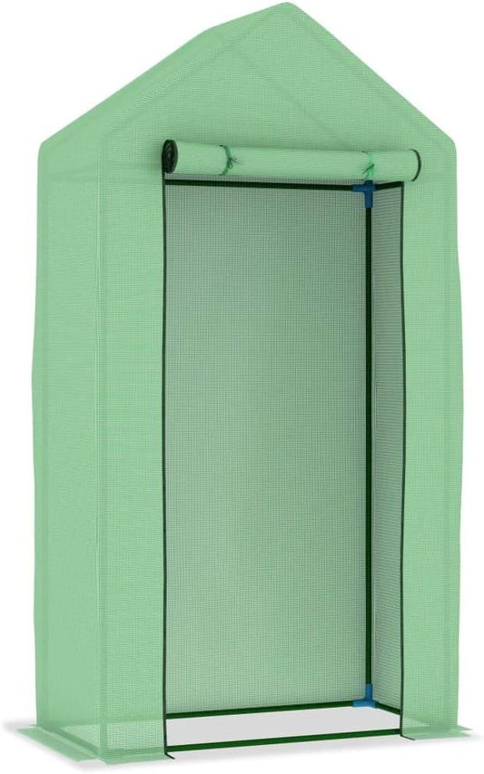 vidaXL Greenhouse, Green House for Garden Patio Backyard Lawn Plant Gardening, Cold Frame with Steel Frame, Outdoor Greenhouse Grow House, 5.4 ft²