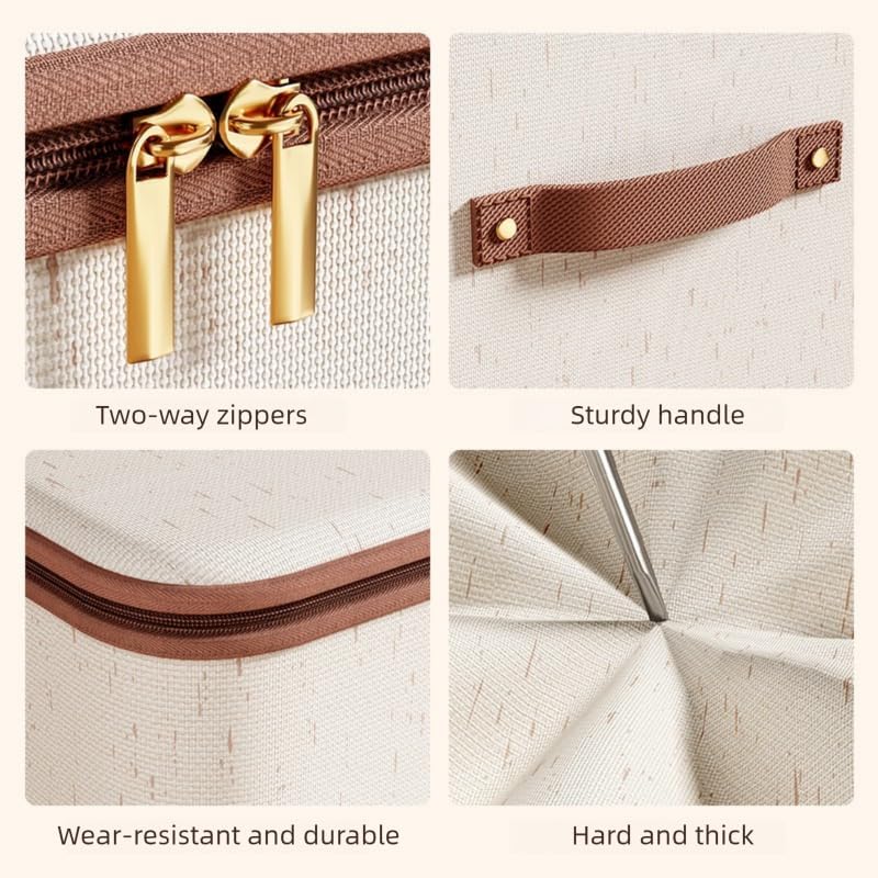 Storage Bins with Lids,Fabric Storage Bins,Clothes Storage Bins(2-X large)