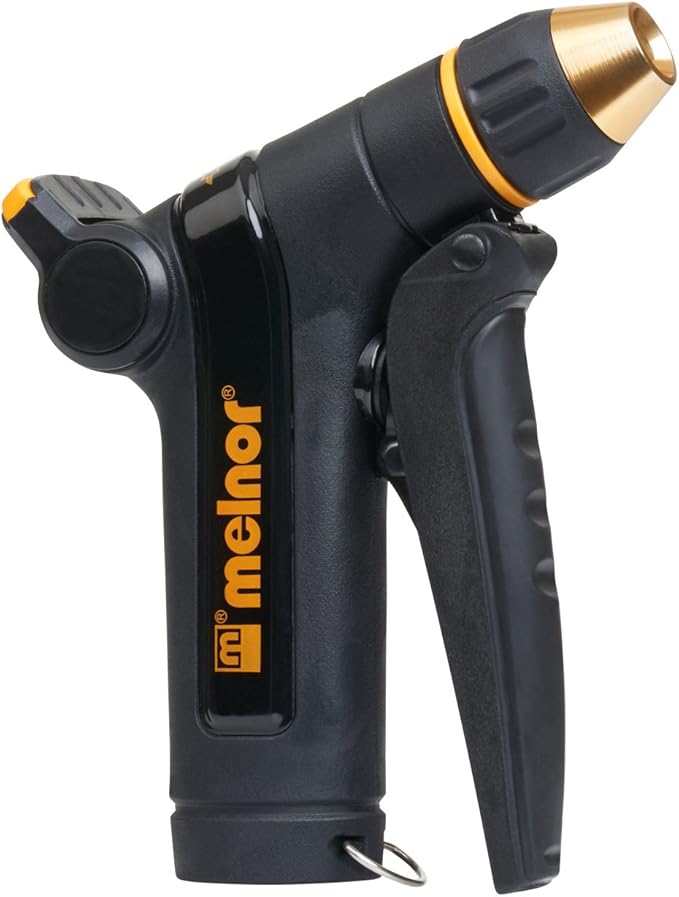 Melnor XT300; Heavy-Duty Metal Nozzle with Front Trigger; Flow Control; Adjustable Spray Nozzle Tip; 1 Pack