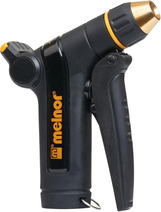 Melnor XT300; Heavy-Duty Metal Nozzle with Front Trigger; Flow Control; Adjustable Spray Nozzle Tip; 1 Pack