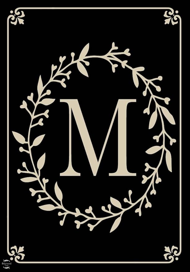 Briarwood Lane Classic Monogram Letter M Garden Flag