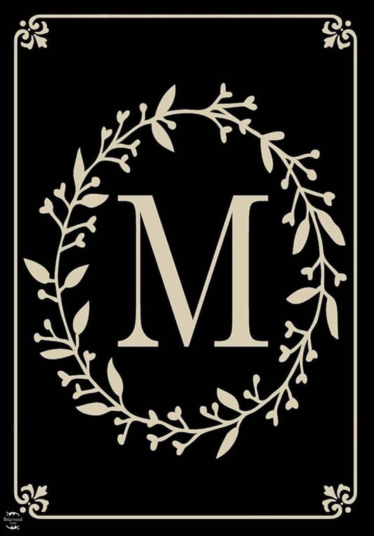 Briarwood Lane Classic Monogram Letter M Garden Flag