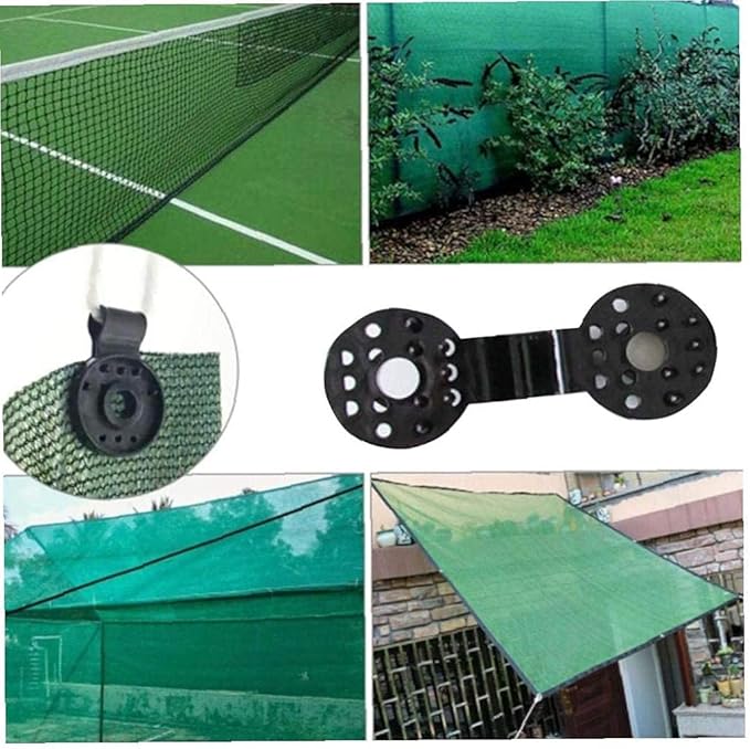 Shade Net Clip - Shade Cloth Plastic Clips Garden Tools Accessories Grommets Fabric Sunshade UV Resistant for Net, Mesh, Cover, Sunblock in Garden Backyard Greenhouse, Black (100PCS)