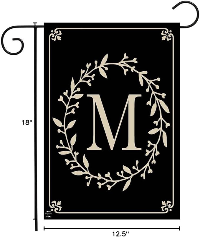 Briarwood Lane Classic Monogram Letter M Garden Flag