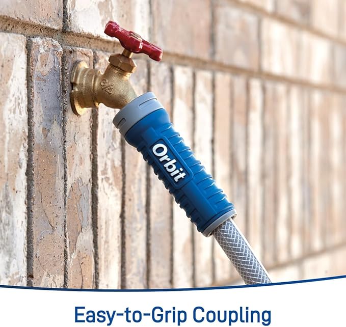 Orbit VersaFlex 50 ft x 5/8 in Garden Hose – Lightweight, Durable, 400 PSI, Easy-Grip Coupling