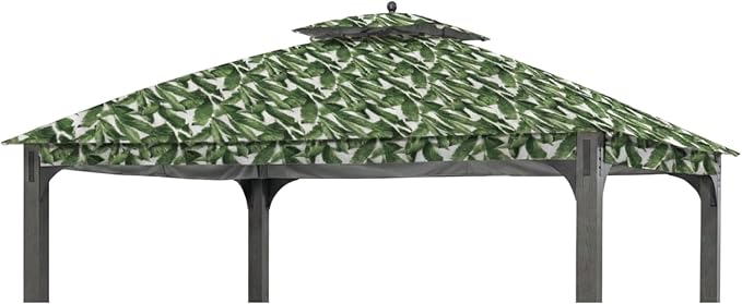 Garden Winds Durable 350 Replacement Canopy Top Compatible with Shadow Creek 10’ x 12’ Gazebo Model L-GZ1140PST - Palm
