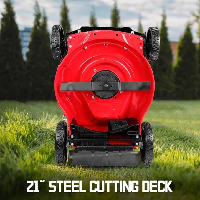 21 Inch/40V Cordless Walk-Behind Lawn Mower，2-in-1 Mulching Bagging,6 Adjustable Cutting Height,Foldable, 2 Batteries & Charger,Easy to Storge,for Garden, Patio, Lawn,Yard