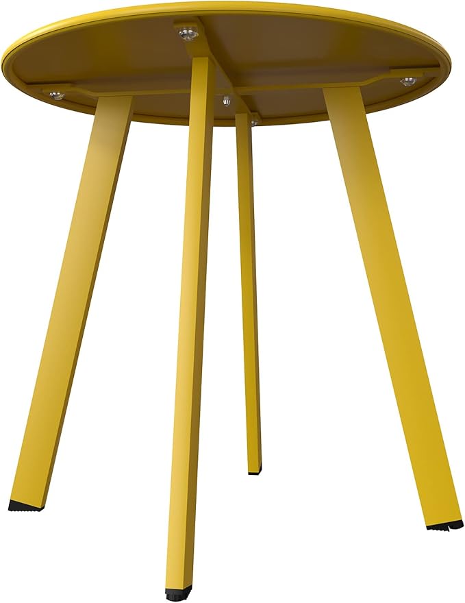 Grand patio Outdoor Side Table Round End Table with Square Feet Small Accent Table Great for Patio Balcony