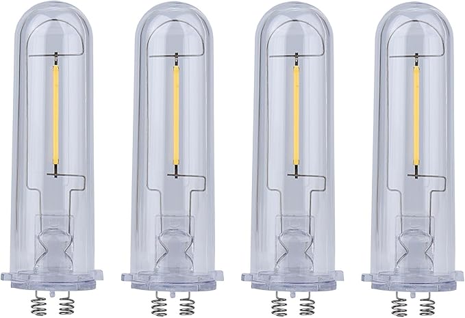 yongjia Outdoor Solar Light Replacement Bulb, Hampton Bay Replacement Bulb, Solar Garden Light Replacement Bulb, Warm White (4pcs)