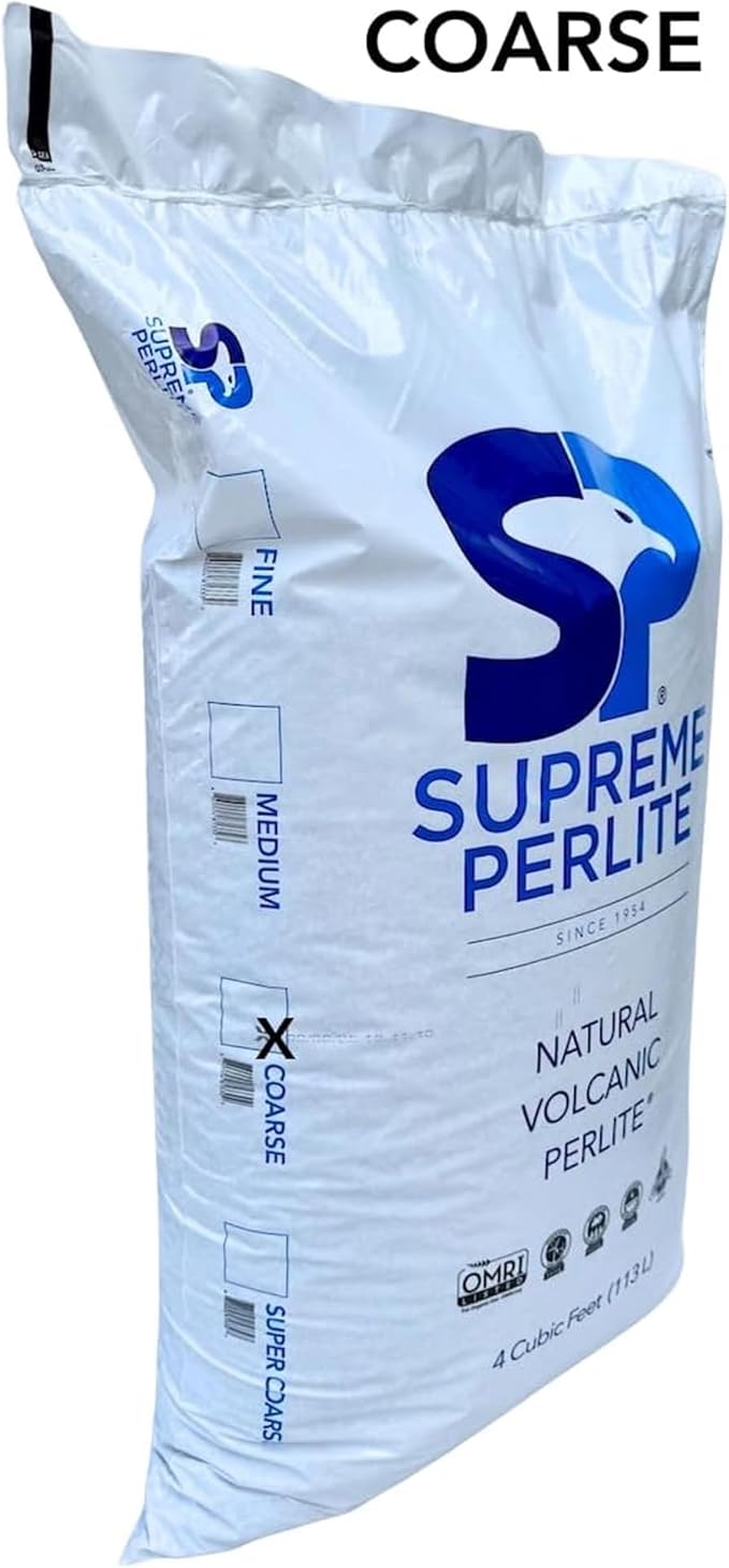 Supreme Perlite 3 Pack Coarse Horticultural Perlite for Potting Soil, Seed Starting, Propagation, Organic Gardening & Soil Aeration, 4 Cu Ft Bag