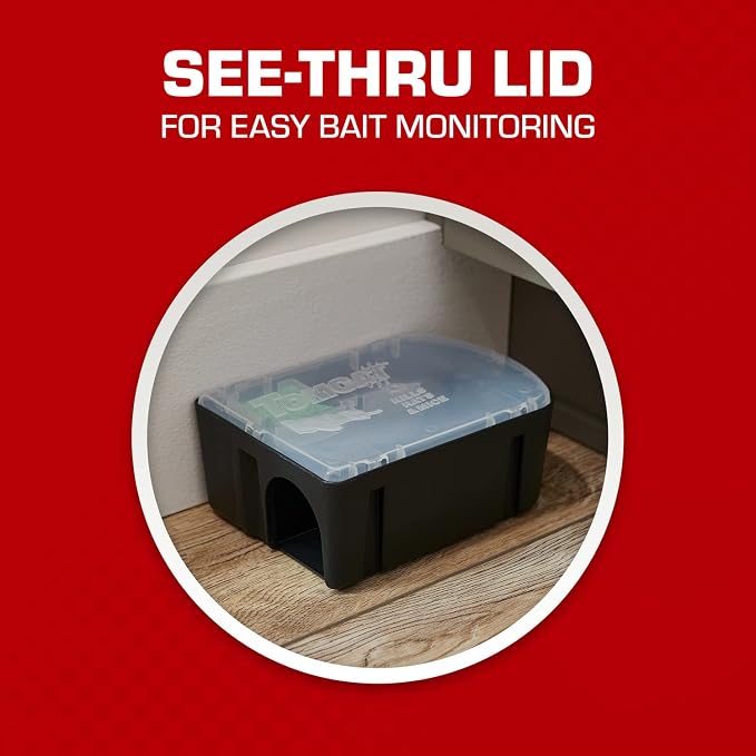 Tomcat Rat & Mouse Killer, Child & Dog Resistant, Disposable Station, 8 oz. | 2 Pre-Filled Ready-To-Use Bait Stations, Indoor and Outdoor Use, Weather Resistant, Easy Monitoring, Value Pack